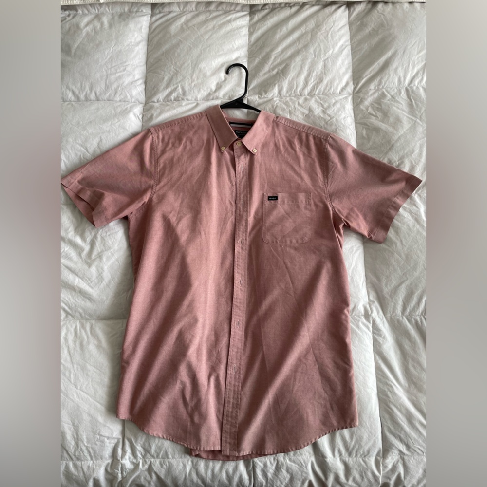 RVCA red short sleeve button down